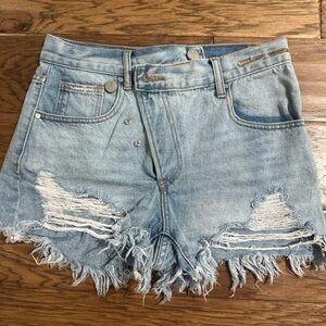 Distressed Denim Women Shorts